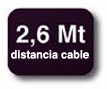 Tiene un cable de 2,6 metros  icono metros